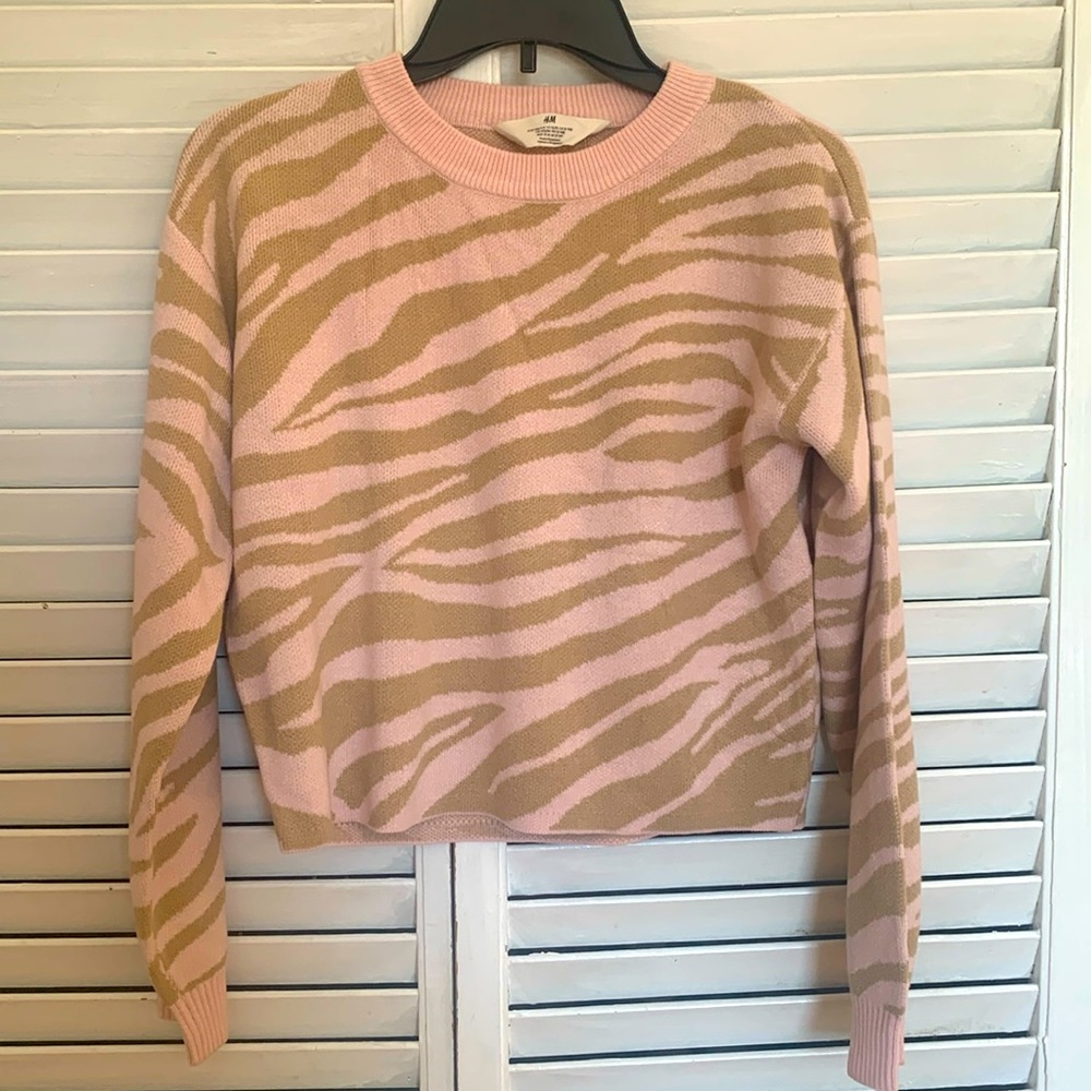 H&M Knitted KIDS - Oversized Zebra print Sweater